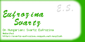 eufrozina svartz business card